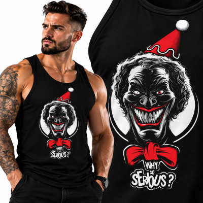TANK TOP  HORROR SERIOUS CLOWN